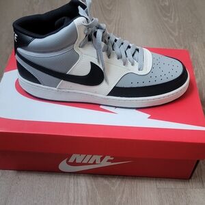 Nike COURT VISION MID NN Men's Smoke Grey Black Size 9.5 mens